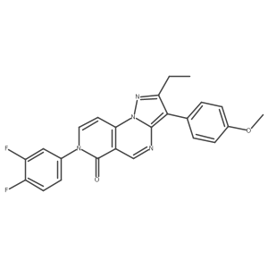 7-(3,4-difluorophenyl)-2-ethyl-3-(4-methoxyphenyl)pyrazolo[1,5-a]pyrido[3,4-e]pyrimidin-6(7H)-one结构式