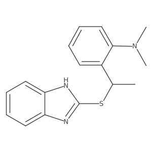 2-[1-(1H-Benzimidazol-2-ylthio)ethyl]-N,N-dimethylbenzenamine Structure