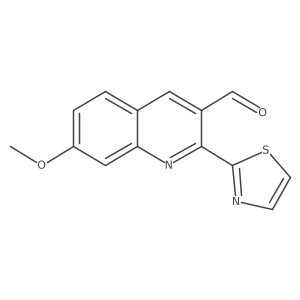 7-Methoxy-2-(thiazol-2-yl)quinoline-3-carbaldehyde结构式