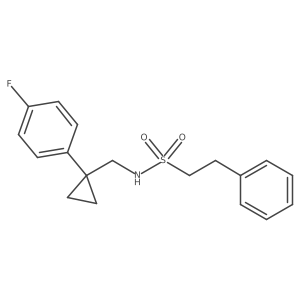 N-((1-(4-fluorophenyl)cyclopropyl)methyl)-2-phenylethanesulfonamide Structure