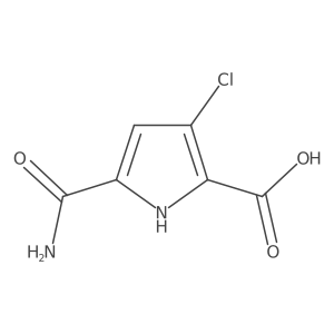 5-(Aminocarbonyl)-3-chloro-1H-pyrrole-2-carboxylic acid Structure