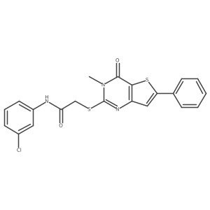 N-(3-chlorophenyl)-2-({3-methyl-4-oxo-6-phenyl-3H,4H-thieno[3,2-d]pyrimidin-2-yl}sulfanyl)acetamide Structure