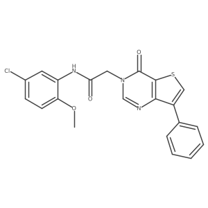 COc1ccc(Cl)cc1NC(=O)Cn1cnc2c(-c3ccccc3)csc2c1=O结构式