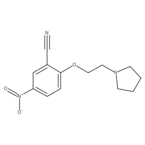 5-Nitro-2-{[2-(1-pyrrolidinyl)ethyl]oxy}benzonitrile结构式