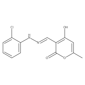 3-{(Z)-[2-(2-chlorophenyl)hydrazino]methylidene}-6-methyl-2H-pyran-2,4-dione结构式