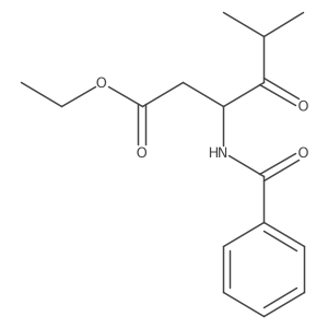 Ethyl 3-benzoylamino-3-isobutyrylpropionate Structure
