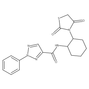N-[2-(2,4-dioxothiazolidin-3-yl)cyclohexyl]-2-phenyl-triazole-4-carboxamide Structure