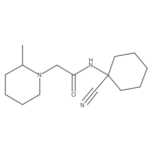 N-(1-cyanocyclohexyl)-2-(2-methylpiperidin-1-yl)acetamide结构式