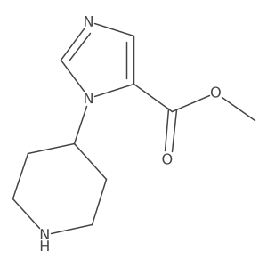 Methyl 1-(4-piperidinyl)-1H-imidazole-5-carboxylate结构式