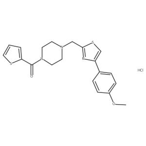 (4-((4-(4-Methoxyphenyl)thiazol-2-yl)methyl)piperazin-1-yl)(thiophen-2-yl)methanone hydrochloride结构式