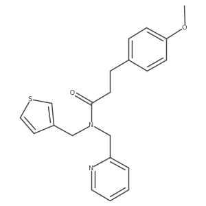 3-(4-methoxyphenyl)-N-(pyridin-2-ylmethyl)-N-(thiophen-3-ylmethyl)propanamide结构式
