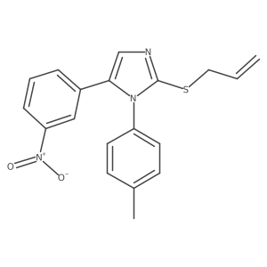 2-(allylthio)-5-(3-nitrophenyl)-1-(p-tolyl)-1H-imidazole结构式