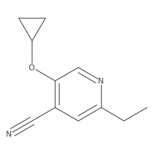 5-Cyclopropoxy-2-ethylisonicotinonitrile结构式