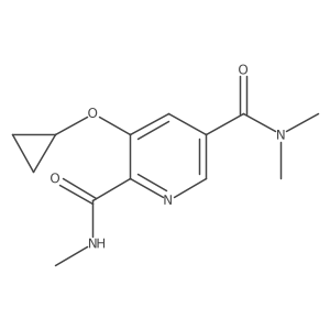 3-Cyclopropoxy-N2,N5,N5-trimethylpyridine-2,5-dicarboxamide结构式