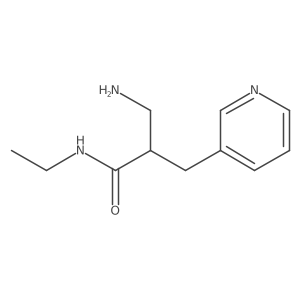 I+/--(Aminomethyl)-N-ethyl-3-pyridinepropanamide Structure