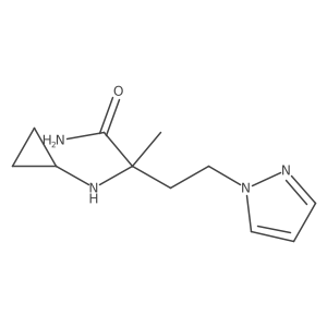 2-(Cyclopropylamino)-2-methyl-4-(1h-pyrazol-1-yl)butanamide结构式