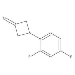 3-(2,4-Difluorophenyl)cyclobutan-1-one结构式
