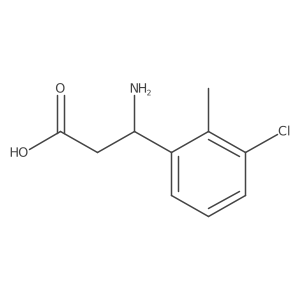 (S)-3-Amino-3-(3-chloro-2-methylphenyl)propanoic acid结构式