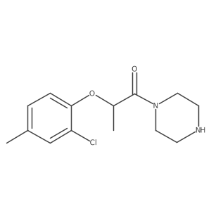 2-(2-Chloro-4-methyl-phenoxy)-1-piperazin-1-yl-propan-1-one结构式