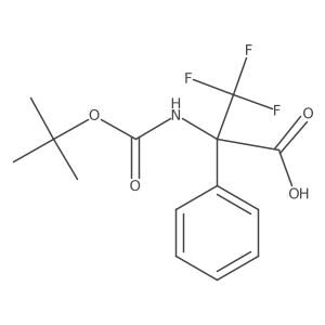 N-(Tert-butoxycarbonyl)-3,3,3-trifluoro-2-phenylalanine Structure