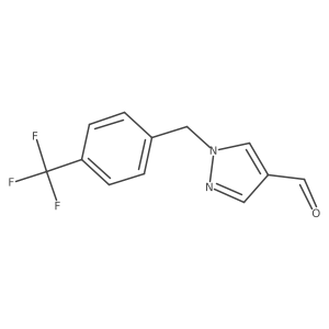 1-{[4-(trifluoromethyl)phenyl]methyl}-1H-pyrazole-4-carbaldehyde结构式