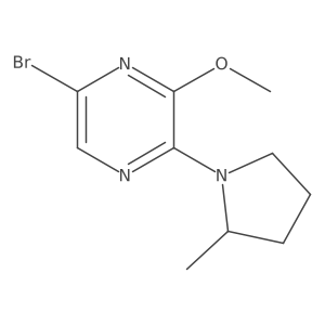 Pyrazine, 5-bromo-3-methoxy-2-(2-methyl-1-pyrrolidinyl)-结构式