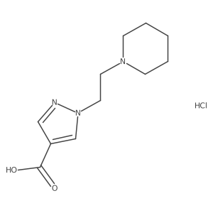 1-[2-(piperidin-1-yl)ethyl]-1H-pyrazole-4-carboxylic acid hydrochloride结构式