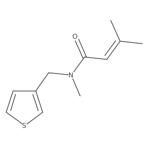 N,3-dimethyl-N-(thiophen-3-ylmethyl)but-2-enamide Structure
