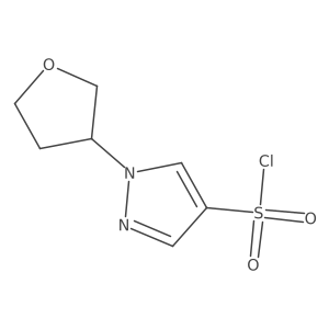 1-(oxolan-3-yl)-1H-pyrazole-4-sulfonyl chloride结构式