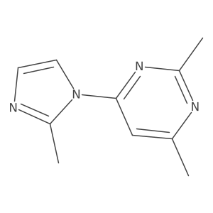 2,4-dimethyl-6-(2-methyl-1H-imidazol-1-yl)pyrimidine结构式