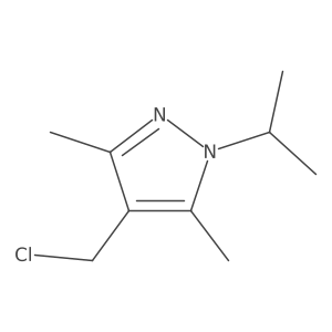 4-(chloromethyl)-3,5-dimethyl-1-(propan-2-yl)-1H-pyrazole结构式