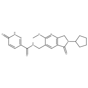 N-((6-Cyclopentyl-2-methoxy-5-oxo-6,7-dihydro-5H-pyrrolo[3,4-b]pyridin-3-yl)methyl)-6-hydroxypyridazine-3-carboxamide Structure