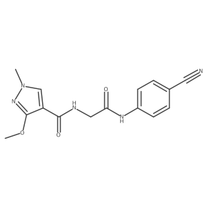 N-(2-((4-cyanophenyl)amino)-2-oxoethyl)-3-methoxy-1-methyl-1H-pyrazole-4-carboxamide结构式