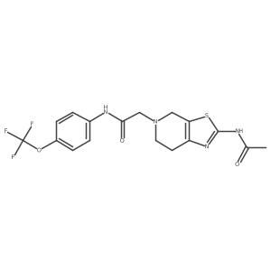 2-(2-acetamido-6,7-dihydrothiazolo[5,4-c]pyridin-5(4H)-yl)-N-(4-(trifluoromethoxy)phenyl)acetamide Structure
