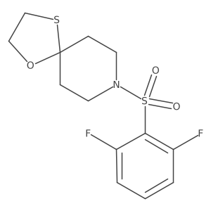 8-((2,6-Difluorophenyl)sulfonyl)-1-oxa-4-thia-8-azaspiro[4.5]decane结构式