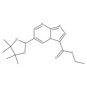 Ethyl 6-(4,4,5,5-tetramethyl-1,3,2-dioxaborolan-2-yl)imidazo[1,2-a]pyrimidine-3-carboxylate Structure