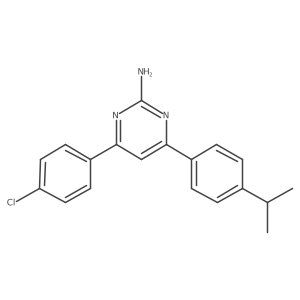4-(4-Chlorophenyl)-6-[4-(propan-2-yl)phenyl]pyrimidin-2-amine结构式