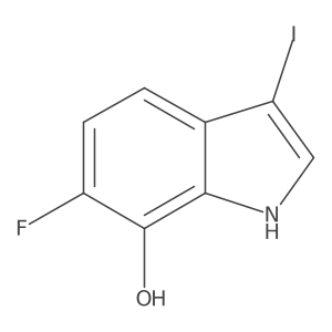 1H-Indol-7-ol, 6-fluoro-3-iodo-结构式