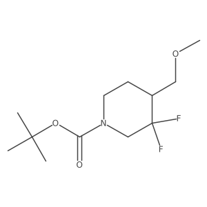 Tert-butyl3,3-difluoro-4-(methoxymethyl)piperidine-1-carboxylate结构式
