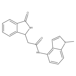 N-(1-methyl-1H-indol-4-yl)-2-(3-oxo-2,3-dihydro-1H-isoindol-1-yl)acetamide Structure