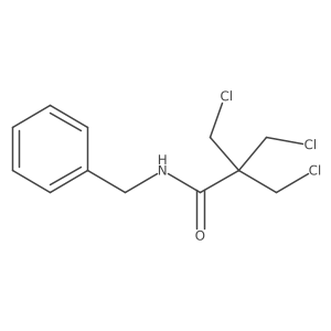 N-benzyl-3-chloro-2,2-bis(chloromethyl)propanamide结构式