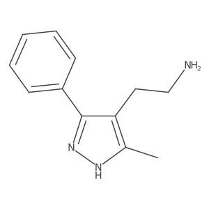 2-(5-methyl-3-phenyl-1H-pyrazol-4-yl)ethan-1-amine结构式