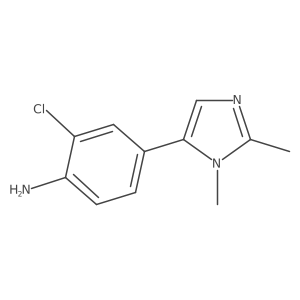 2-Chloro-4-(2,3-dimethylimidazol-4-yl)aniline Structure