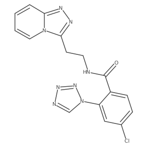 4-chloro-2-(1H-tetrazol-1-yl)-N-[2-([1,2,4]triazolo[4,3-a]pyridin-3-yl)ethyl]benzamide结构式