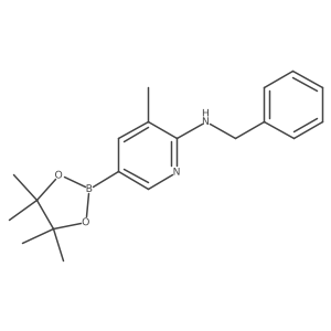 N-benzyl-3-methyl-5-(4,4,5,5-tetramethyl-1,3,2-dioxaborolan-2-yl)pyridin-2-amine Structure