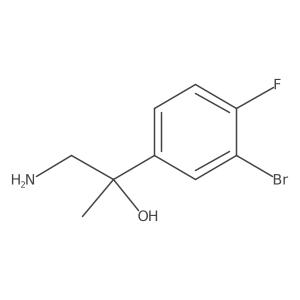 1-Amino-2-(3-bromo-4-fluorophenyl)propan-2-ol结构式