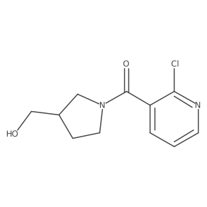 (2-Chloropyridin-3-yl)(3-(hydroxymethyl)pyrrolidin-1-yl)methanone结构式