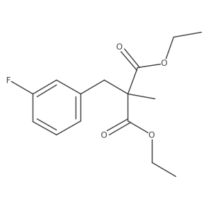1,3-Diethyl 2-[(3-fluorophenyl)methyl]-2-methylpropanedioate结构式