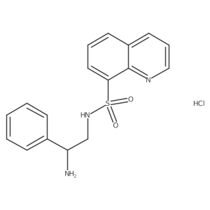 N-(2-amino-2-phenylethyl)quinoline-8-sulfonamide hydrochloride结构式