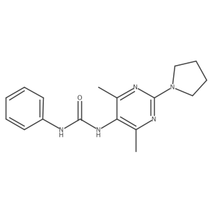 1-(4,6-Dimethyl-2-(pyrrolidin-1-yl)pyrimidin-5-yl)-3-phenylurea Structure